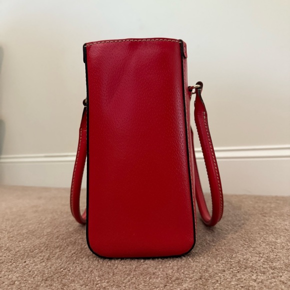 Like New Kate Spade Cherry Red Leather Satchel/Tote Purse/Pocketbook - Picture 4 of 15